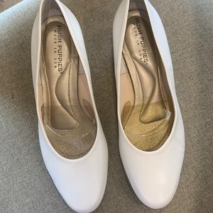 White 1”heel Hush Puppies